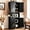 Black, variant on IKIMI 72" White Metal Pantry Cabinet with 2 Drawers and Adjustable Shelves, Tall Kitchen Storage Cabinet, Freestanding Cupboard for Dining Room, Bathroom, Laundry Room
