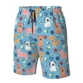 thumbnail image 6 of Uemuo Cute Dog Pattern Men's Swim Trunks Hawaiian Beach Bathing Suit Swimsuits Beach Quick-Dry Shorts with Pockets-Small, 6 of 9