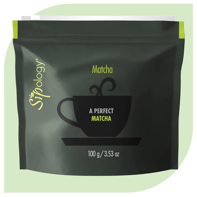Sipology: Premium Matcha - 3.53oz/100g Bag - Powder Drink Mix