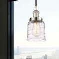 thumbnail image 2 of 616-1PH-PN-G513 Innovations Lighting Bell - 1 Light Cord Hung Mini Pendant In Modern Style-9.5 Inches Tall and 5 Inches Wide-Polished Nickel, 2 of 2