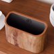 thumbnail image 5 of Cubo de basura de escritorio para escritorio | Pulsación de un botón | Cubo de basura de gran capacidad | Plástico de grano de madera | Mini cubo de basura de mesa para oficina compacta |, 5 of 7