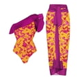 thumbnail image 1 of Snorda Woman Sexy Bikini Swimsuit With Ruffled And One Shoulder Printed Swimsuit Skirt Set Two-Piece, 1 of 4
