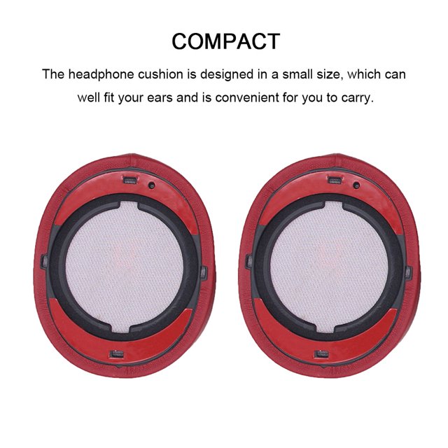Ear Pads Cushions Head-mounted Noise Cancelling Headphones cushion selects premium leather Breathable Sleeve Earmuff Replacement for E55BT Gaming Headset Red