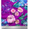 thumbnail image 1 of Soimoi Rayon Fabric Leaves & Rose Flower Fabric Prints By Yard 56 Inch Wide, 1 of 1