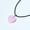 Light Pink, variant on Charm Love Heart Shape Cat's Eye Glass Dangle Pendant Necklace Jewelry 10pcs/set-05