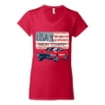 thumbnail image 2 of Wild Bobby Ford Shelby Vintage USA Country Plate Women Standard V-Neck Tee, 2 of 6