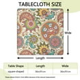 thumbnail image 2 of Vibrant Bohemian Floral Design Table Cover, 36x36 Inch Square Stretch Tablecloth for Kitchen, Patio, and Card Tables, 2 of 6