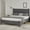 Dark Gray, variant on 4 EVER WINNER Queen Bed Frame, Queen Size Bed Frame, Upholstered Queen Bed with Rounded Legs, Boucle Bed Frame with Headborad, Beige