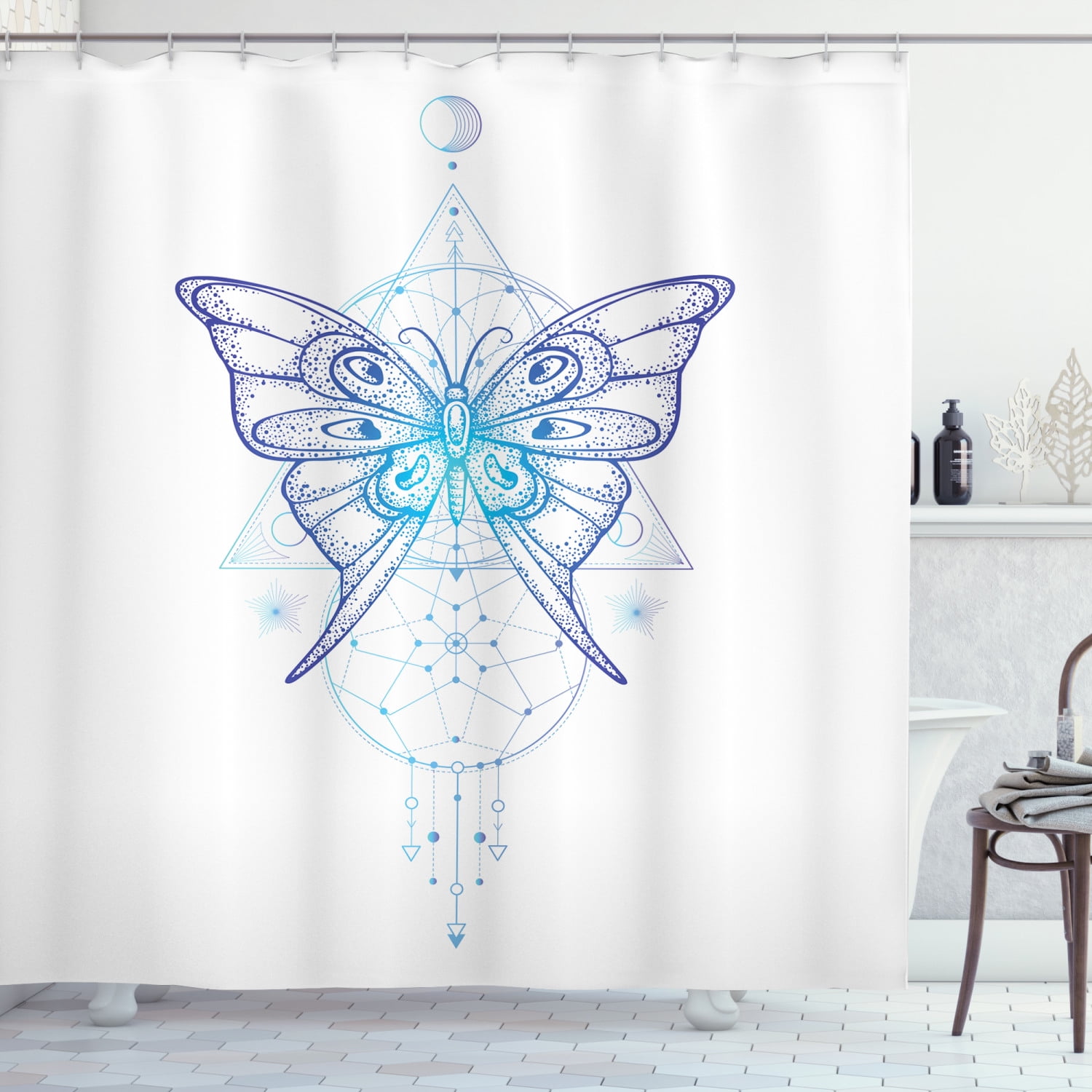 Boho Style Dreamcatcher Fabric Shower Curtain Set Bathroom Curtains Accessories 