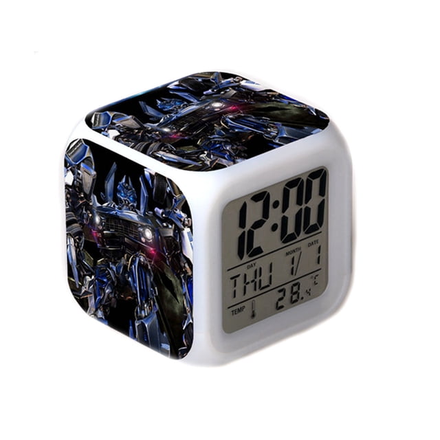 Despertador Transformers Anime Digital LED con luz nocturna