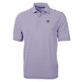 thumbnail image 2 of Men's Cutter & Buck Purple ECU Pirates Throwback Logo Virtue Eco Pique Stripe Recycled Polo, 2 of 3