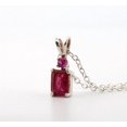 thumbnail image 2 of Natural Emerald Pink Tourmaline Sterling Silver Necklace NT15, 2 of 9