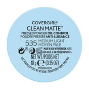 (2 pack) COVERGIRL Clean Matte Pressed Powder, 535 Medium Light, 0.35 oz