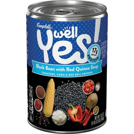 (3 Pack) Campbell's Well Yes!Â Black Bean with Red Quinoa Soup, 16.3 oz. (Best Red Bean Soup Recipe)