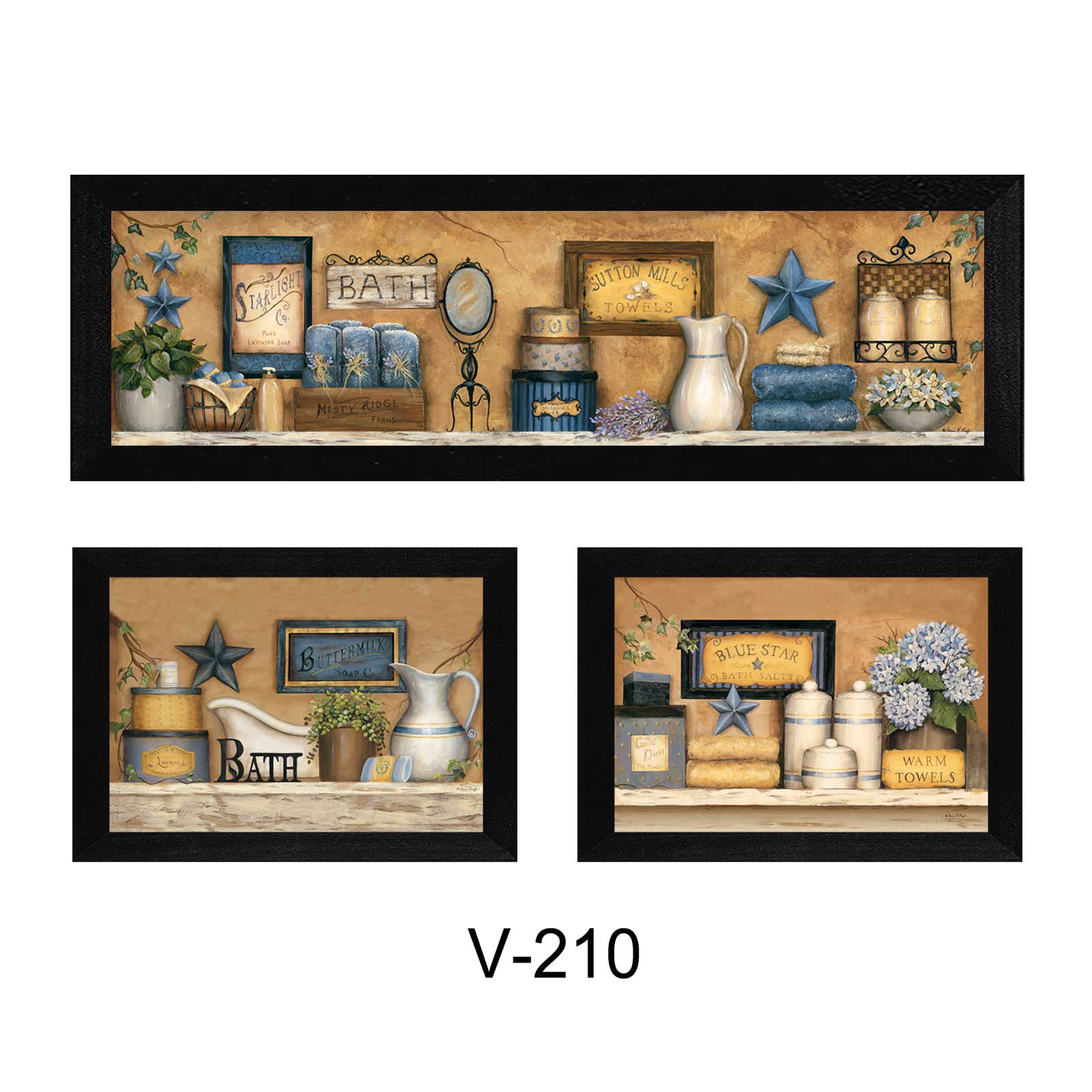Bathroom Collection Iii By Carrie Knoff Printed Framed Wall Art Walmart Canada
