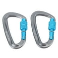 thumbnail image 1 of Mosquetón de escalada con bloqueo automático de 12KN, mosquetones ligeros para escalada en roca y montañismo en forma de D, 2 uds. YUNYI BRAND  Deportes, 1 of 8