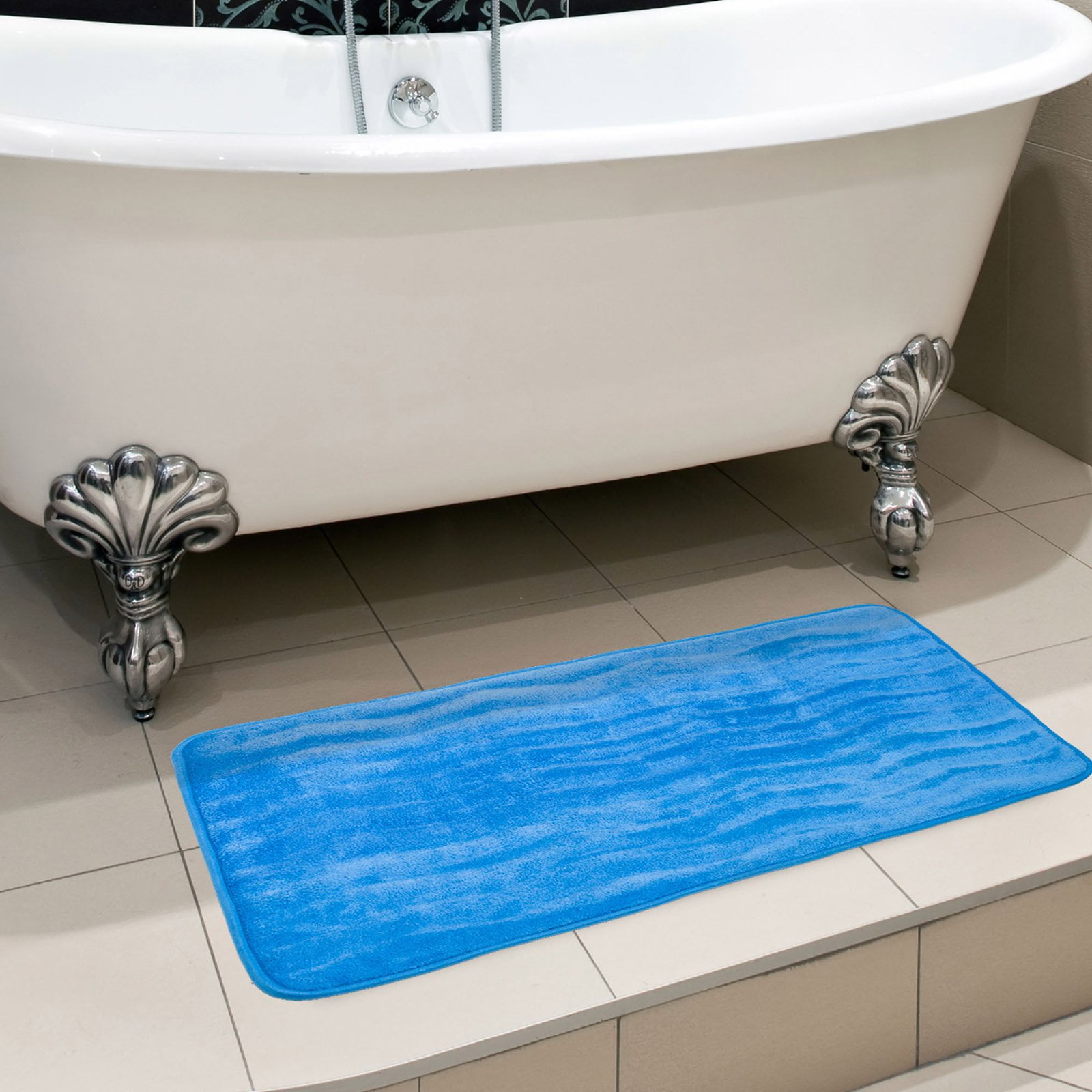 Lavish Home Memory Foam Extra Long Bath Rug Mat