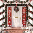 thumbnail image 1 of Christmas Decorations Dress Up Printed Letters Couplets Holiday Christmas Curtain Hanging Flags, 1 of 5