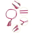 thumbnail image 3 of INSPIRE CHIC Women's Tassels Braided Skinny Waist Belts Rose Red 132 cm/52 inches, 3 of 8