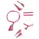 thumbnail image 2 of Cinturones delgados trenzados con flecos de INSPIRE CHIC para mujeres color rojo rosa 132 cm/52 pulgadas, 2 of 7