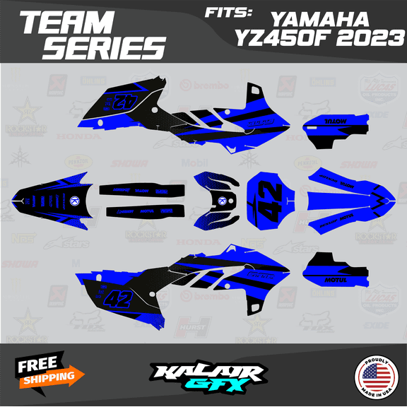 Kalair GFX Graphics Kit for Yamaha YZ450F (2023) Team Series