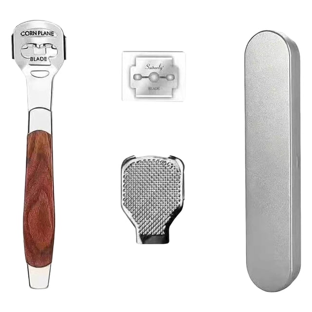 Hearth & Gear Remover Foot Scraper Stainless Steel Slicer Rasp Hard Skin Remover Foot Rasp Pedicure Foot Care Tool With 10 Replacement For Wet & down There Wash Fresh Eggs Daily Pedicure Toe