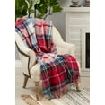 thumbnail image 4 of Saro Lifestyle TH739.M5060B 50 x 60 in. Plaid Throw, Multi Color, 4 of 4
