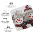 thumbnail image 4 of Balery 4 Pcs Christmas Snowman With Hatleather Coasters Set, Drink Table Cup Coasters For Living Room Kitchen Coffee Decor, 4 of 9