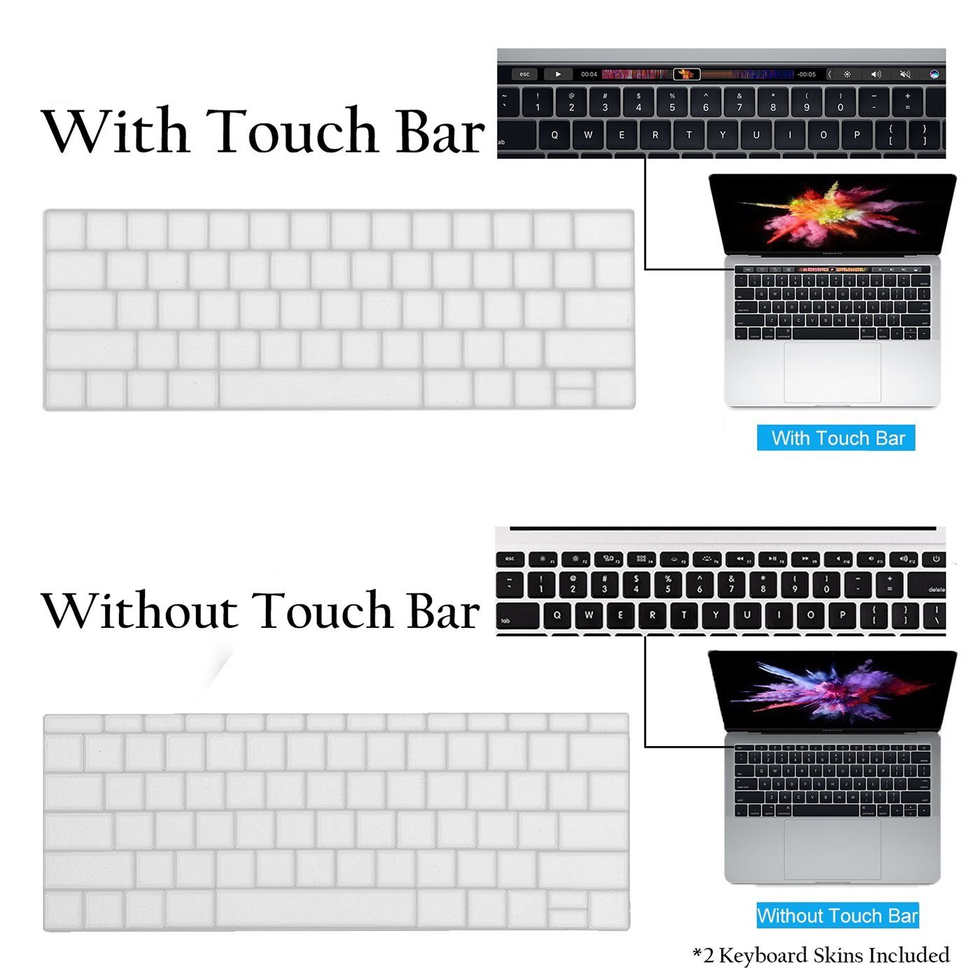 Hde Clear Macbook Pro 13 Case 19 18 17 16 Release A19 A1706 A1708 Plastic Hard Shell Cover Compatible Newest Macbook Pro 13 Inch With Without Touch Bar Transparent Walmart Com Walmart Com