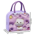 thumbnail image 2 of NIETEIN Lunch Bag Box Insulated Cooler Portable Reusable (Purple Cat), 2 of 4