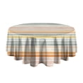 thumbnail image 5 of Colorful Stripe Round Table Cloth,Wrinkle Free Table Cover with Polyester,Waterproof Reusable Round Table Clothes for Weeding Birthday Tea Party Decorations (Round,60x60inch), 5 of 6