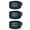 Navy, variant on CTM Fabric Belt with Flip Top Nickel Buckle (Pack of 3) (Men)
