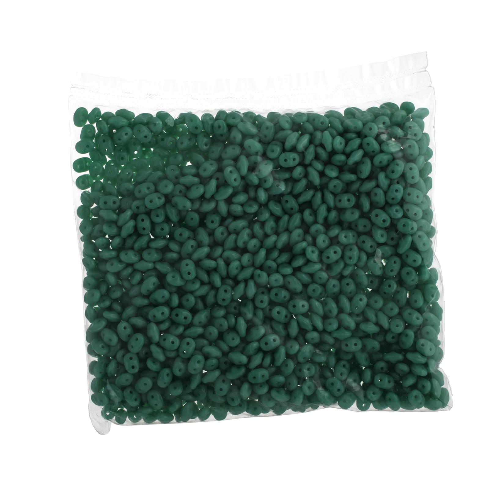 John Bead 100g Czech Glass Superduo 2-Hole Beads 2.5x5mm Turquoise Green