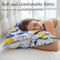 thumbnail image 5 of Summer Lemon Oversized Pillow Covers, Watercolor Yellow Blue Garden Floral Soft Throw Pillow Cases with Invisible Zipper, Decorative Pillowcase Pillows Protectors for Sofa Bed Couch 24"x36", 5 of 9