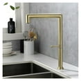 thumbnail image 3 of Brushed Gold Kitchen Sink Faucet Deck Mount Rotatable Water Mixer Tap, Stainless Steel Brushed Kitchen Faucet ,Versatile Features, 3 of 7