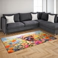 thumbnail image 3 of Welcome Spring Summer Brussels Griffon Portrait Flower Blue Sky Indoor Rug Griff Dog Lover Carpet Living Bed Room Sofa Home Decor - 12001, 3 of 5
