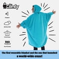 thumbnail image 2 of The Comfy Original Oversized Microfiber Wearable Blanket for Adults, Aqua, 2 of 9