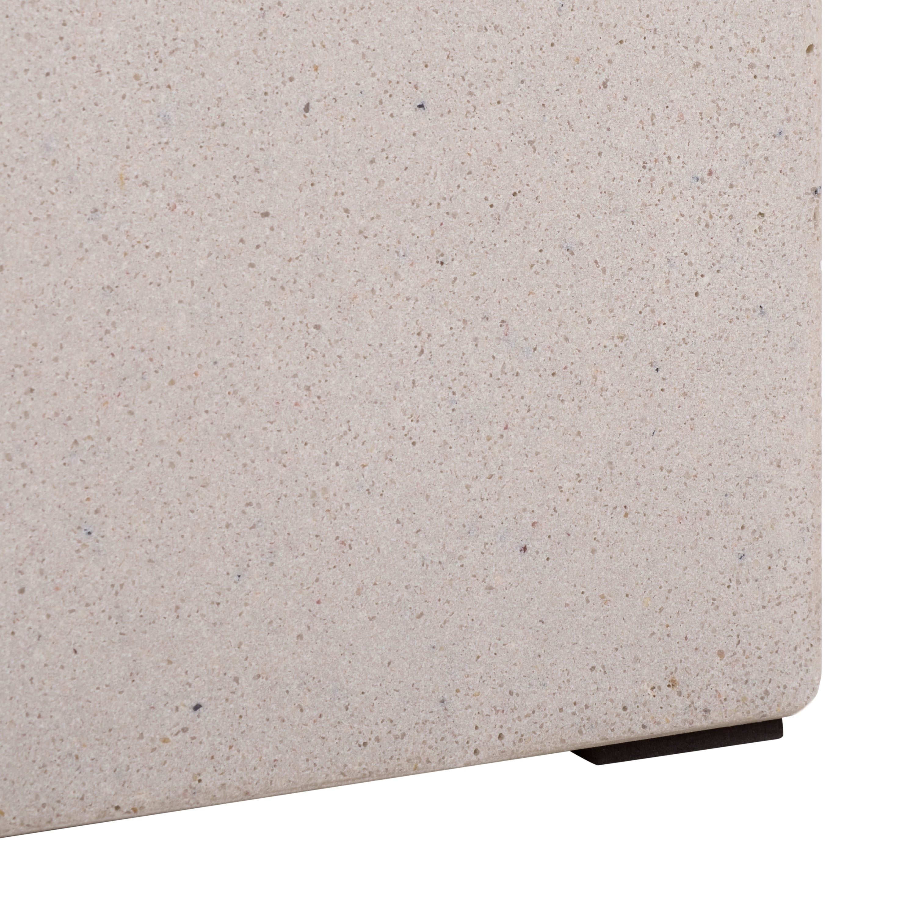 Safavieh 11.8" x 11.8" x 23.6" Square Beige Fiberstone Planter