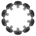 thumbnail image 1 of Uxcell 10Pcs M8 x 10 x 22.5mm Pies Niveladores Ajustables para Protección de Piso para Patas de Silla, 1 of 7