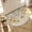 Light Beige Turmeric, variant on Half Circular Door Mat 16"x24", Letter B Absorbent Non Slip Welcome Mats for Front Door, Monogram Words Diatomaceous Entryway Rug for Bathroom Kitchen Apartment Entrance