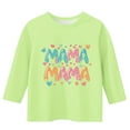 thumbnail image 3 of OGLCCG Mothers Day Shirt for Kids Girls I Love My Mama Tees Summer Cute Printed Casual Crewneck 3/4 Sleeve Happy Mothers Day T-Shirt 3-12 Years, 3 of 4