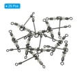 thumbnail image 3 of 3 Way Swivel 17lbs Cross Line T Turn Rolling Terminal Tackle with Luminous Beads, Black, 25 Pack, 3 of 6