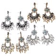 thumbnail image 3 of Pendientes colgantes de cristal de imitación Zulema Vintage Boho Aleación Plata Negro, 3 of 8