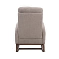 thumbnail image 6 of Rocking Chair Nursery, Modern Glider Rocking Chair with Headrest and Thicken Wood Base, Upholstered Nursing Armchair for Living Room, Bedroom, Grey, 6 of 9
