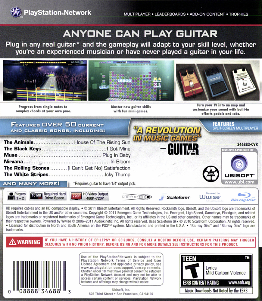 Rocksmith Authentic Guitar Games (PlayStation 3) - image 2 of 11