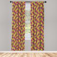 thumbnail image 3 of Ambesonne Abstract Curtains, Colorful Diamond Shape, Pair of 28"x63", Multicolor, 3 of 5