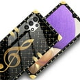 thumbnail image 4 of FKBRCL4U Compatible with Samsung Galaxy A32 5G Case, Black Leather Background Gold Music Notes Luxury Golden Decoration for Girl Women Soft TPU Shockproof Protective Hard PC Back, 4 of 7