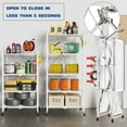 Vebreda 4Tier Folding Storage Shelves Metal Folding Shelves with