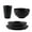 4Pcs Black, variant on 4Pcs Wheat Straw Tableware Set Plate Dish Bowl Cup Unbreakable Kitchen Eco Friendly Dishes Eating Dinnerware Camping