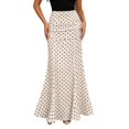 thumbnail image 3 of CAIXIA Womens Maxi Skirt 2026 Summer Flowy Polka Dot Floral High Waisted Mermaid Office Work Spring Long Slip Skirts, 3 of 5